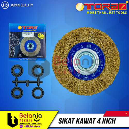 [EZM.3505641] Tora Mata Gerinda Sikat Kawat Bulat 4 Inch Flat Brush Wire 4" 100 mm
