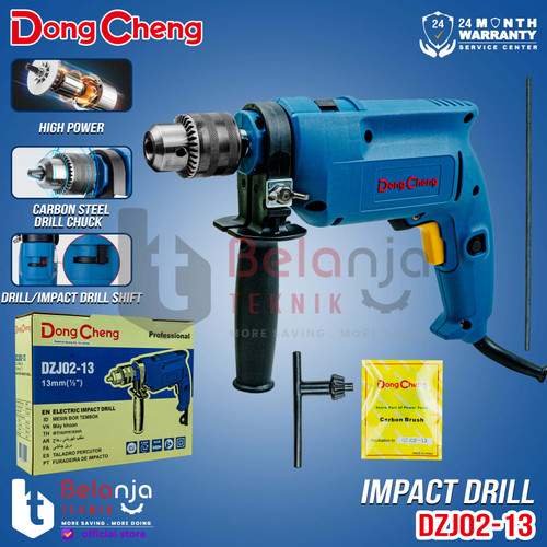 [EZM.3500756] Dongcheng Mesin Bor Tangan Listrik DZJ02-13 Impact Drill 13MM 500W
