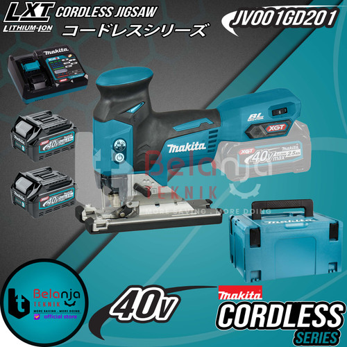 [EZM.3500776] Makita Cordless Jigsaw JV001GD201 Mesin Gergaji Triplek Jig Saw 40V