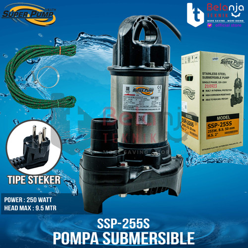 [EZM.3500787] Mitsubishi Pompa Celup Air Kotor SSP 255S Submersible Pump 2 Inch