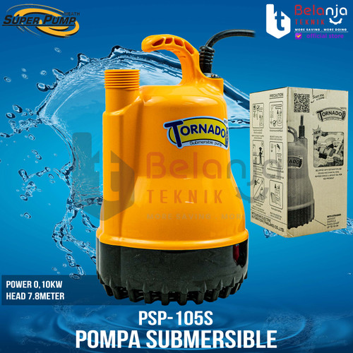 [EZM.3500790] Mitsubishi Pompa Celup PSP 105-S Pompa Kolam Tornado 1 Inch 100 Watt