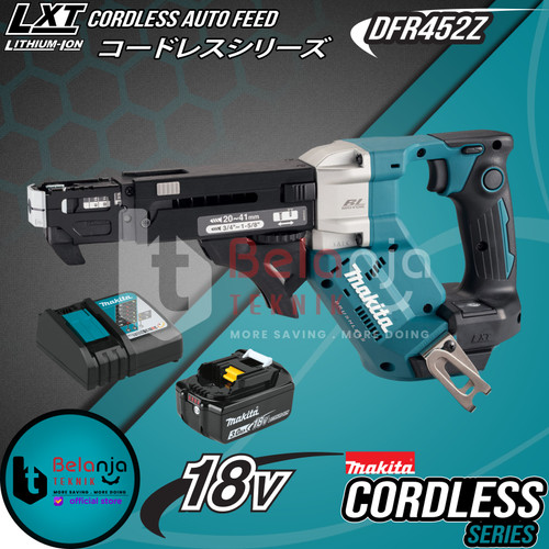 [EZM.3500801] Makita Cordless Auto Feed DFR452Z Mesin Skrup Chain Nail Gun Screw Set