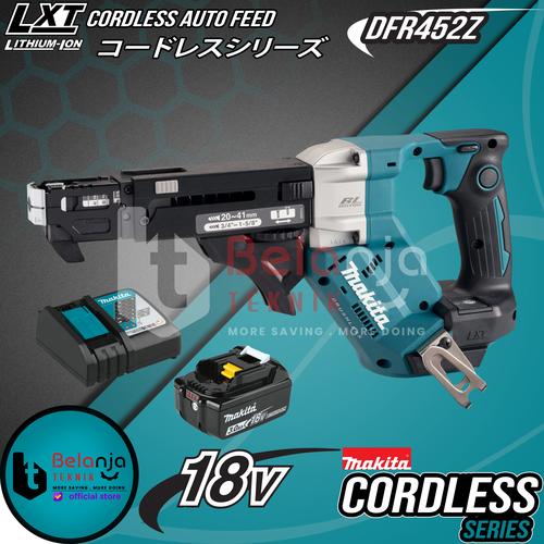 [EZM.3500801] Makita Cordless Auto Feed DFR452Z Mesin Skrup Chain Nail Gun Screw Set