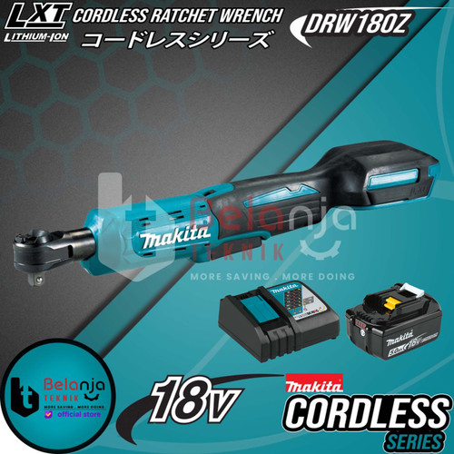 [EZM.3500804] Makita Ratchet Baterai Cordless DWR180Z Rachet Sock 18V Socket Set 5AH
