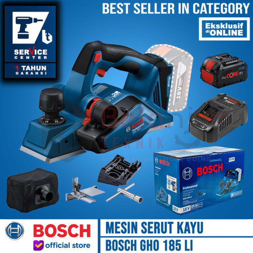 [EZM.3500819] Bosch Mesin Serut Kayu Ketam Baterai GHO 185 LI Planner 18V Procore