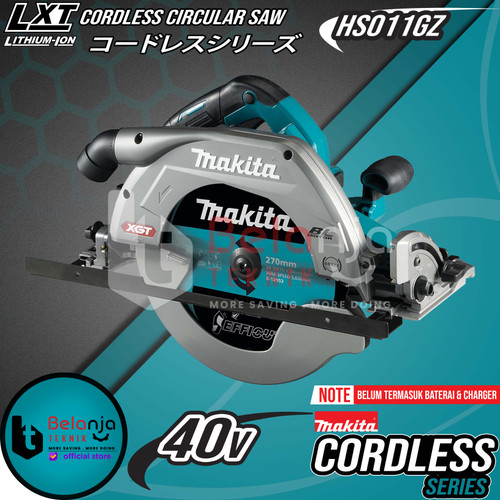 [EZM.3500829] Makita Mesin Circular Saw Baterai HS011GZ Cordless Potong Kayu 40V 10"