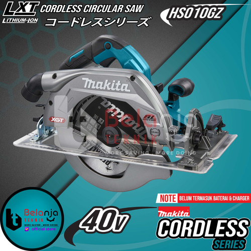 [EZM.3500830] Makita Mesin Circular Saw Baterai HS010GZ Cordless Potong Kayu 40V 9.2