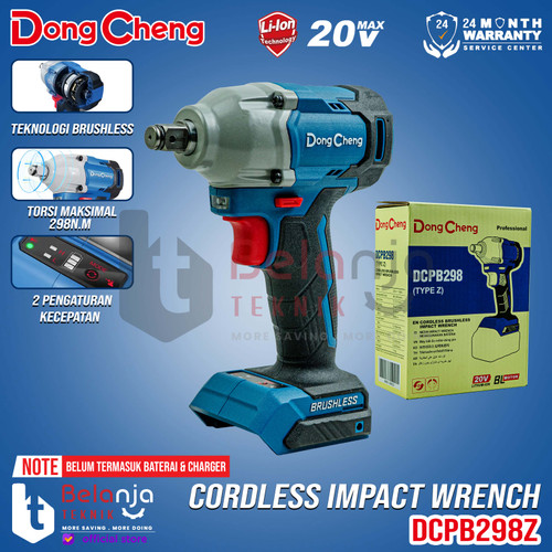 [EZM.3500836] Dongcheng Impact Wrench Baterai DCPB298Z Mesin Buka Baut 20V Unit Only
