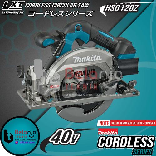 [EZM.3500839] Makita Mesin Circular Saw Baterai HS012GZ Cordless Potong Kayu 40V 6.5