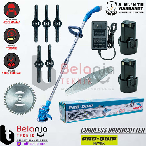 [EZM.3505683] Proquip Mesin Potong Rumput Baterai RB 12 Brush Cutter Cordless 12V