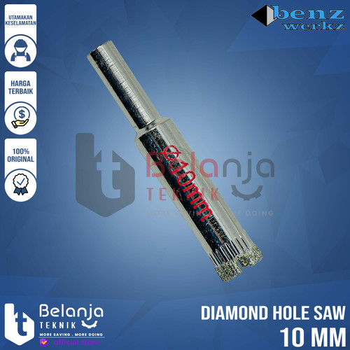 [EZM.3505686] Benz Diamond Hole Saw 10mm Cutter Mata Bor Kaca Granit Keramik Holesaw
