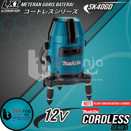 [EZM.3500860] Makita Rechargeable Green Multi Line Laser 10 M Meteran Garis Baterai