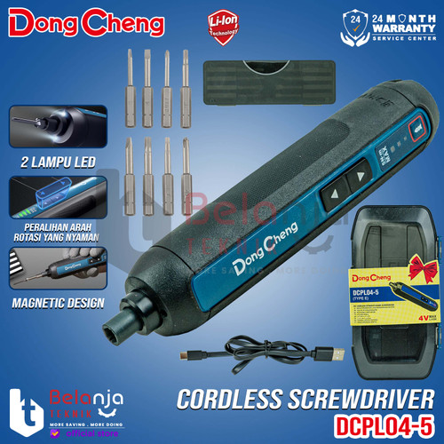 [EZM.3505700] Dongcheng Screwdriver Cordless DCPL04-5 Mesin Bor Obeng 5MM 4V 2AH