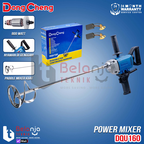[EZM.3500886] Dongcheng Power Mixer DQU160B Mesin Pengaduk Semen Cat Listrik 800 W
