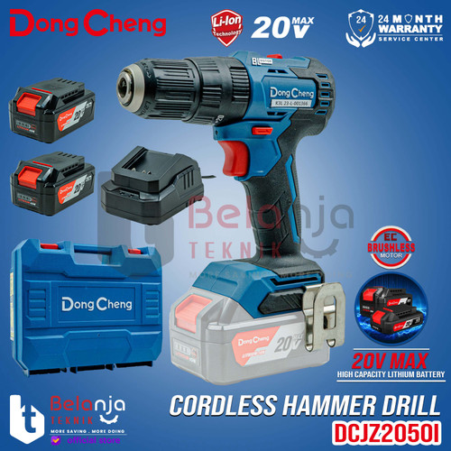 [EZM.3505717] Dongcheng Cordless Hammer Drill DCJZ2050i EM 20V Bor Impact Baterai 13