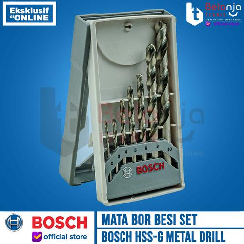 [EZM.3500899] Bosch Mata Bor Besi Set 7 Pcs HSS-G Metal Drill Bits 2-10 MM Din 338
