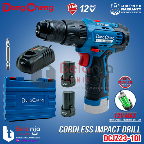 [EZM.3500912] Dongcheng Mesin Bor Tembok DCJZ23-10i EK Baterai Cordless Impact Drill