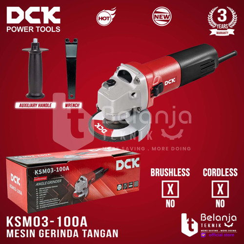 [EZM.3500917] DCK Mesin Gerinda Tangan 4 Inch KSM03-100A Angle Grinder 710 Watt