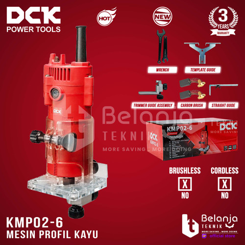 [EZM.3505729] DCK Mesin Profil Kayu KMP02-6 Wood Router Trimmer 350 Watt KMP 02-6