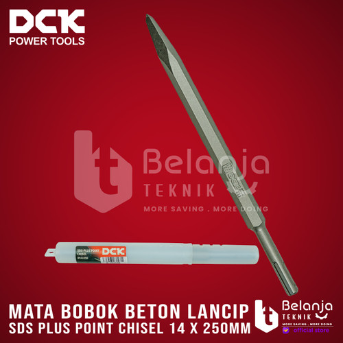 [EZM.3500919] DCK SDS Plus Point Chisel 14 x 250mm Mata Bobok Lancip Beton Tembok