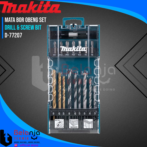 [EZM.3500922] Makita Mata Bor dan Obeng Set 17 Pcs Dill & Screw Bit 17Pcs D-77207