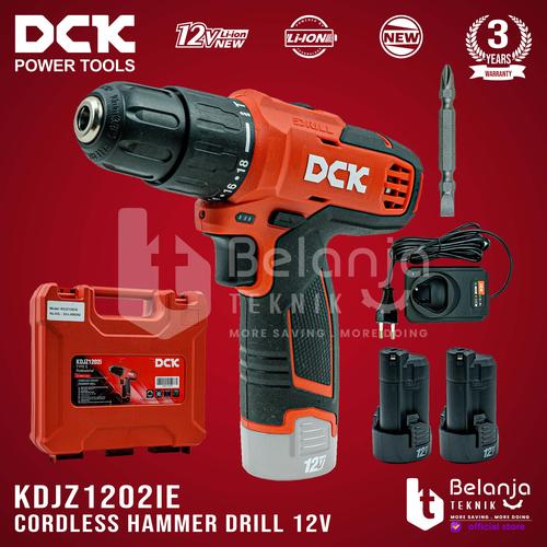 [EZM.3505736] DCK Cordless Hammer Drill KDJZ1202iE 12V Bor Impact Baterai KDJZ 1202