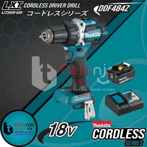 [EZM.3500960] Makita Mesin Bor Obeng Baterai DDF484Z Cordless Driver Drill Set 18V