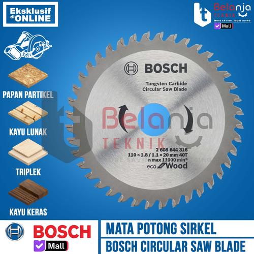 [EZM.3500978] Bosch Tungsten Carbide Circular Saw Blade Mata Potong Kayu 110MM X 40T