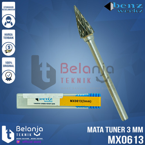 [EZM.3505796] Benz Mata Tuner 3 mm MX0613 Tungsten Rotary Files Burr MX 0613 3MM