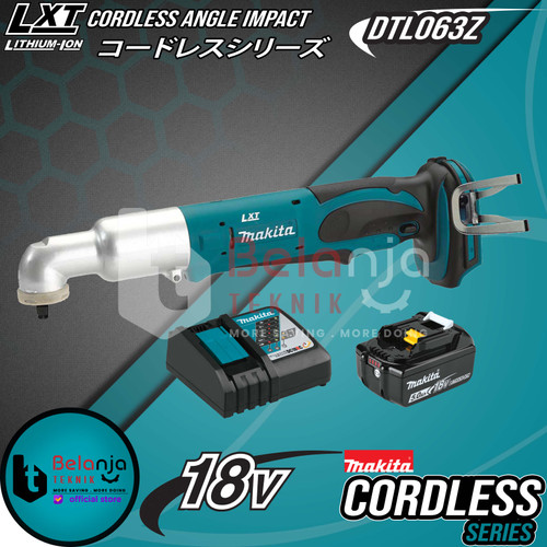 [EZM.3500983] Makita Angle Impact Cordless Wrench DTL063Z Pembuka Baut Set 18V 5 AH
