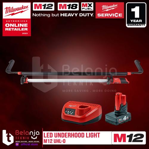 [EZM.3500999] Milwaukee Led Underhood Light M12 UHL-0 Lampu Kerja Senter Set 12V 4AH