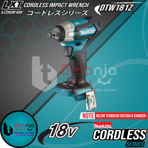 [EZM.3501010] Makita Impact Wrench Baterai DTW181Z Cordless Brushless 1/2 In 18V DTW