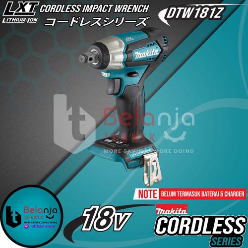 [EZM.3501010] Makita Impact Wrench Baterai DTW181Z Cordless Brushless 1/2 In 18V DTW