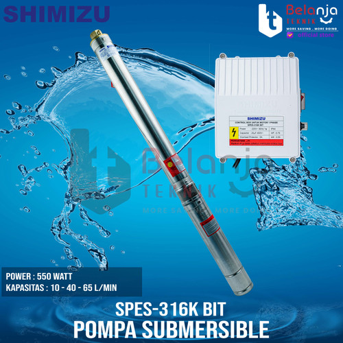 [EZM.3501018] Shimizu Pompa AIr Satelit Eco Series SPES 316K Submersible 3/4 HP 550W