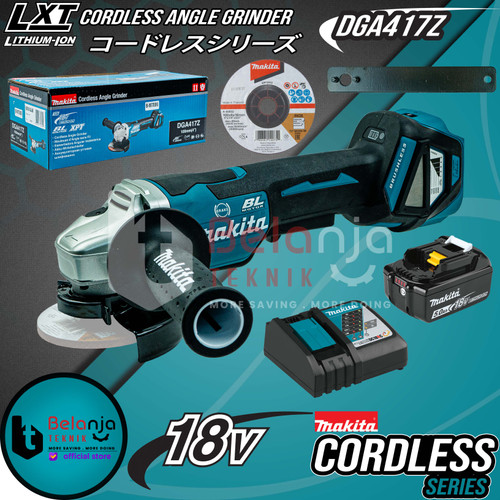[EZM.3501021] Makita Cordless Angle Grinder DGA417Z Mesin Gerinda Tangan 4" Set 18V