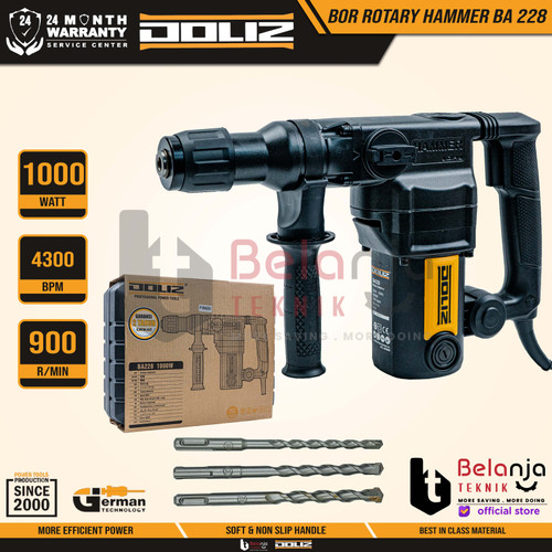 [EZM.3501024] Doliz Rotary Hammer BA228 Mesin Bor Bobok Beton 1000 Watt BA 228