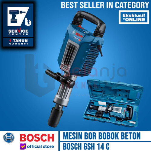 [EZM.3501027] Bosch Mesin Bor Bobok Beton GSH 14 C Demolition Hammer 1750W 28 Joule