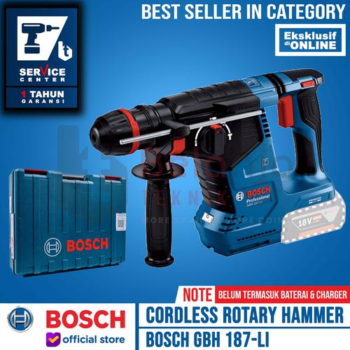 [EZM.3501041] Bosch Rotary Hammer Cordless GBH 187-Li Mesin Bor Beton Unit Only 18V