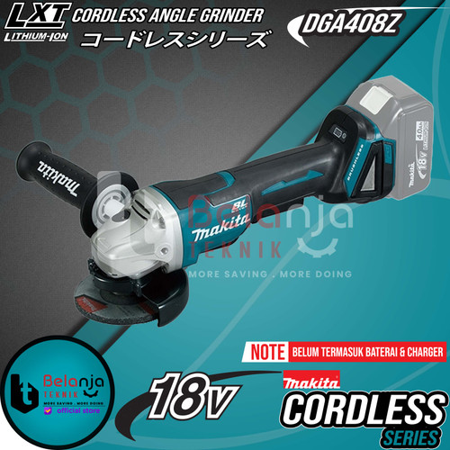 [EZM.3501053] Makita Mesin Gerinda Baterai Cordless DGA408Z Angle Grinder 4 Inch 18V