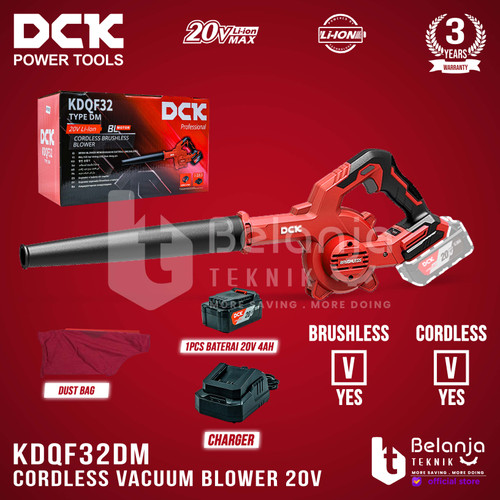 [EZM.3501065] DCK Vacuum Blower Baterai KDQF32DM Blower Cordless Brushless KDQF 32