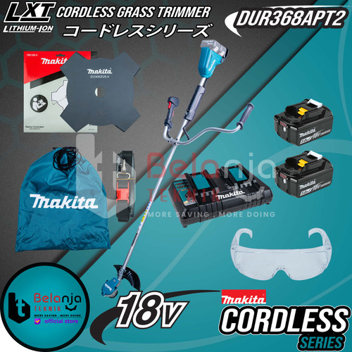 [EZM.3501075] Makita Potong Rumput Senar DUR368 APT2 Grass Trimmer + Baterai 18V