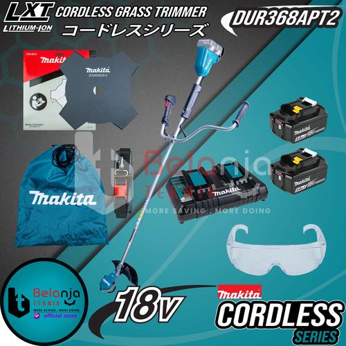 [EZM.3501075] Makita Potong Rumput Senar DUR368 APT2 Grass Trimmer + Baterai 18V