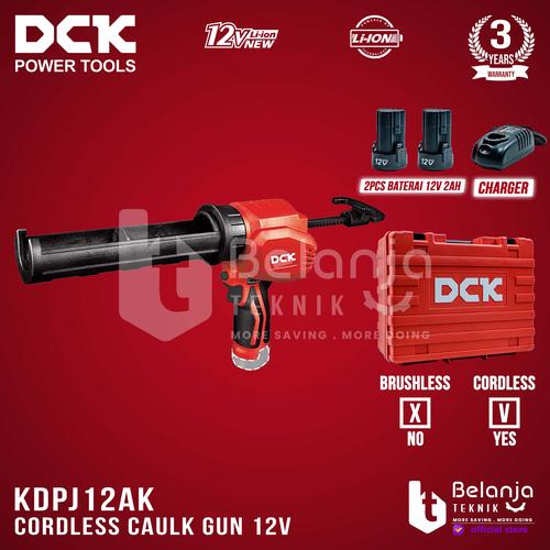 [EZM.3505878] DCK Cordless Caulk Gun 12 V Mesin Tembak Sealant Silikon KDPJ12AK 12v