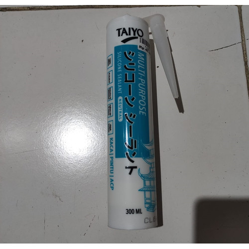 [EZM.3501079] Taiyo Lem Silicone Sealent Lem Kaca Lem Tembak Multi Purpose 300 ML