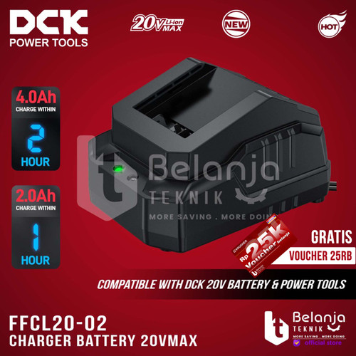 [EZM.3501083] DCK Charger Battery Pengisi Daya Baterai FFCL 20 Charger 20V FFCL20-02