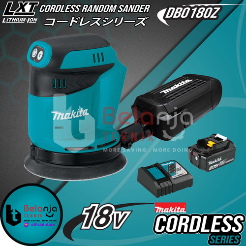 [EZM.3501141] Makita Mesin Amplas DBO180Z Cordless Random Orbit Sander Set 18 V 5 AH