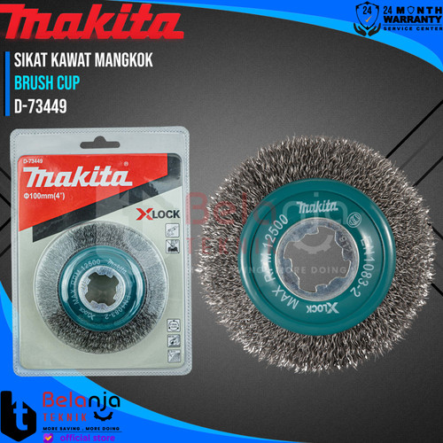 [EZM.3501171] Makita Crimped Steel Bevel Brush Xlock 4 Inch Mata Gerinda Sikat Kawat