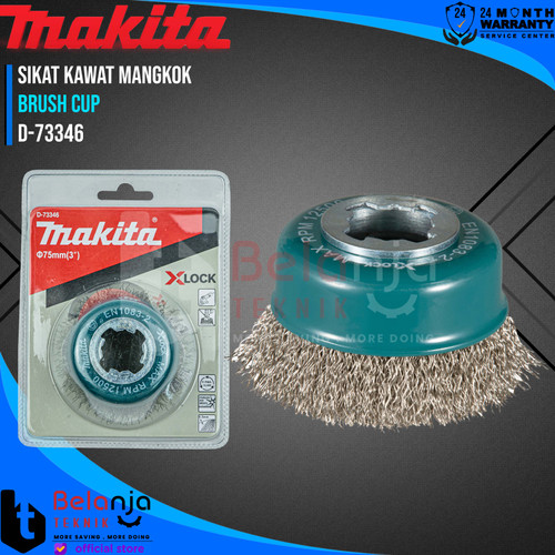 [EZM.3501174] Makita Crimped Wire Cup Brush Xlock 3 Inch Mata Gerinda Sikat Mangkok