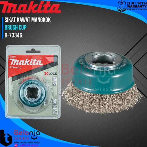 [EZM.3501174] Makita Crimped Wire Cup Brush Xlock 3 Inch Mata Gerinda Sikat Mangkok