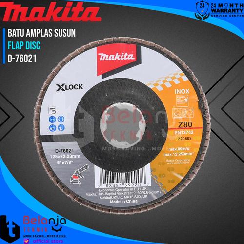 [EZM.3501177] Makita Batu Gerinda Amplas Susun 5 Inch Flap Disc Inox Z80 D-76021 5"